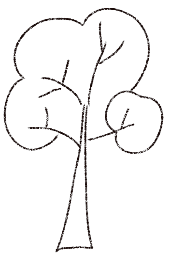 icône dessinée d'un arbre