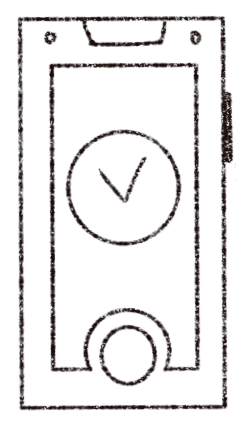 icône dessinée d'un téléphone