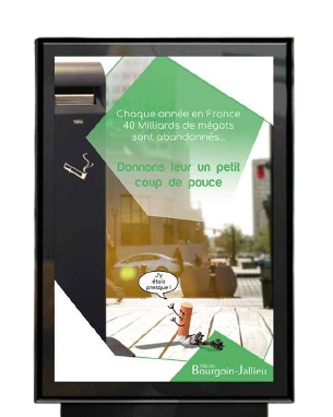 Affihce dénonçant le jet de déchets  réalisée par l'atelier Filigrane