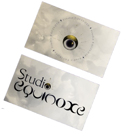 Carte de visite Studio équinoxe réalisée par l'atelier Filigrane