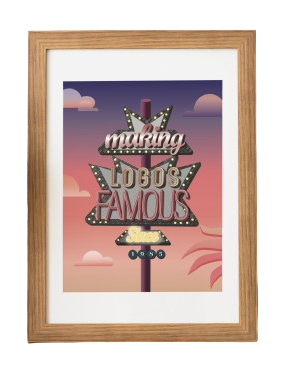 Affiche "Making logo famous" réalisée par l'atelier Filigrane