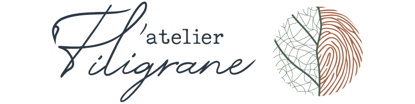 Logo entreprise d graphisme freelance spécialisé en identité visuelle éco-responsable l'atelier Filigrane sur Montauban